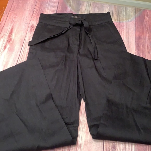 NWOT BCBG MaxAzria linen cotton long pants - Picture 4 of 6